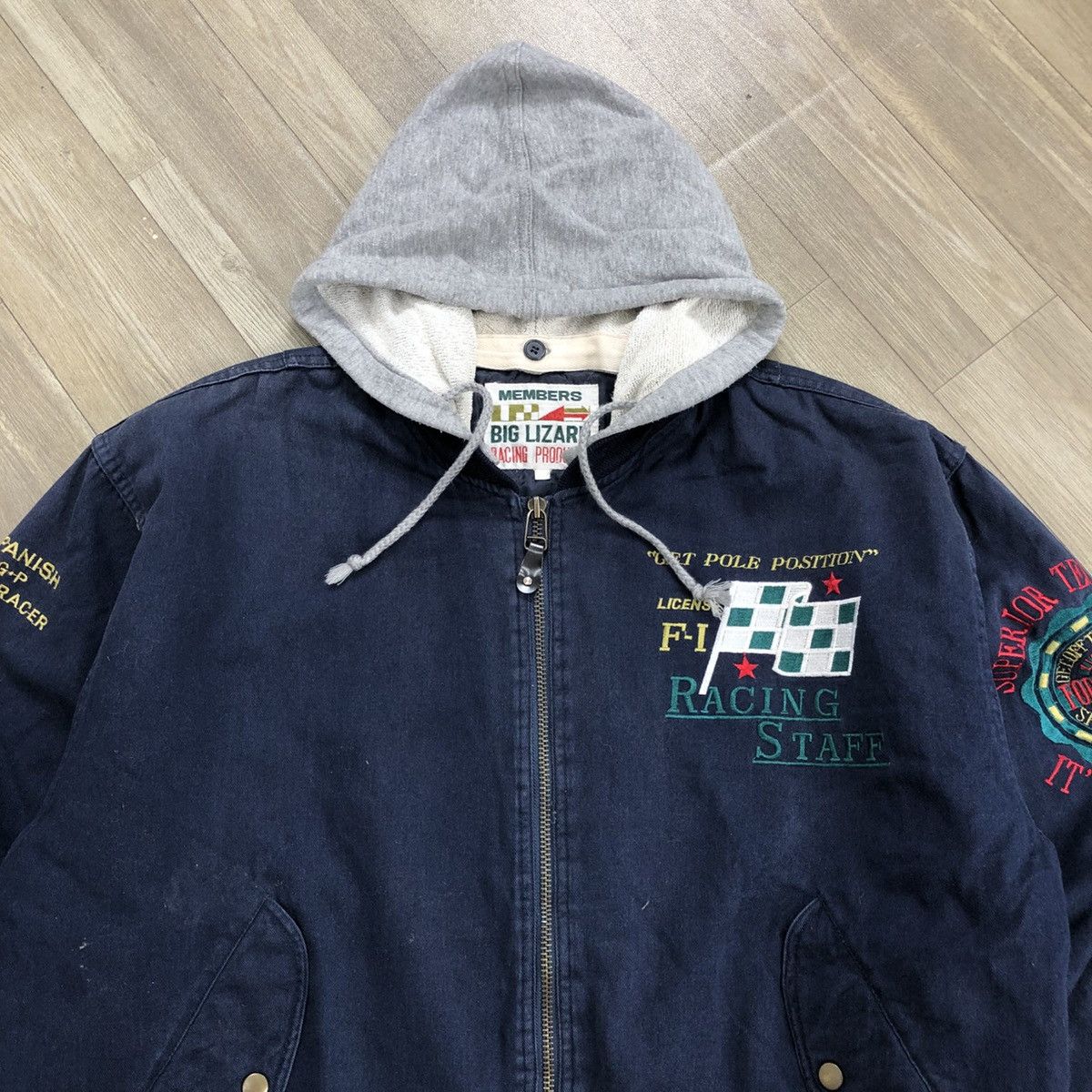 Formula 1 × Vintage Vintage 90s Formula 1 Big Lizard Racing Staff Bomber Jacket Size US L / EU 52-54 / 3 - 2 Thumbnail