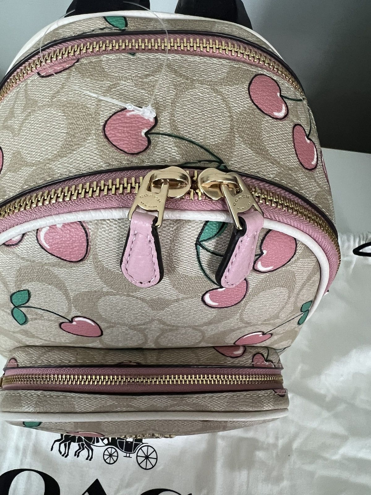 Coach Coach Mini Court Backpack With Heart CherryPrint Size ONE SIZE - 3 Thumbnail