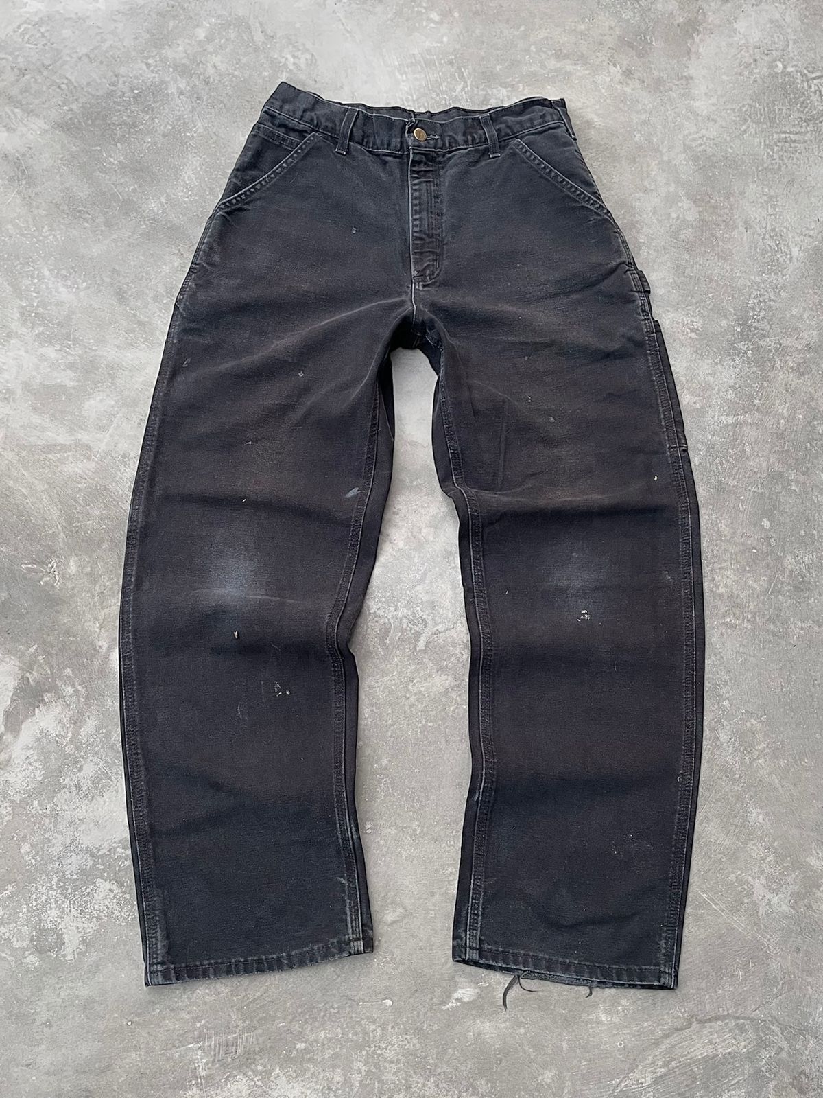 Carhartt Vintage Carhartt Carphenter Big Patch B11-BLK💣 Size US 32 / EU 48 - 2 Thumbnail