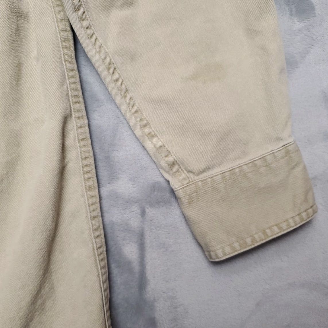 Coldwater Creek VINTAGE Nike Shirt Men L Beige Twill Long Sleeve Eagle Western Native Made in USA Size US L / EU 52-54 / 3 - 5 Thumbnail