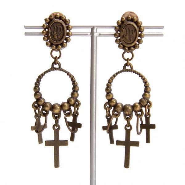 Jean Paul Gaultier Jean Paul Gaultier Cross decorative logo earrings-2505 Size ONE SIZE - 2 Thumbnail