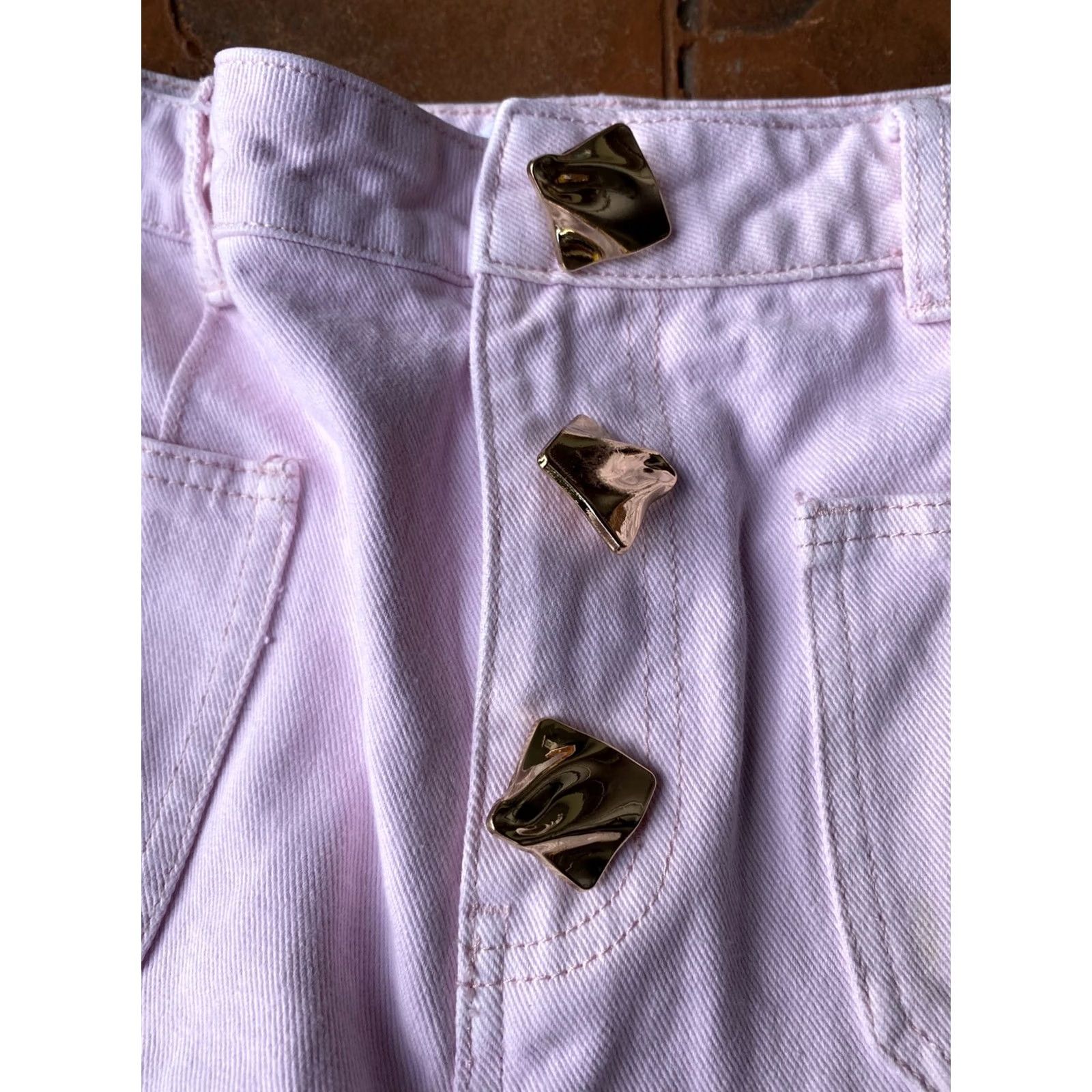 Self-Portrait Self-Portrait Jeans Pants Straight Leg Jewels Women 28x28 Pink Size 28" / US 6 / IT 42 - 5 Thumbnail