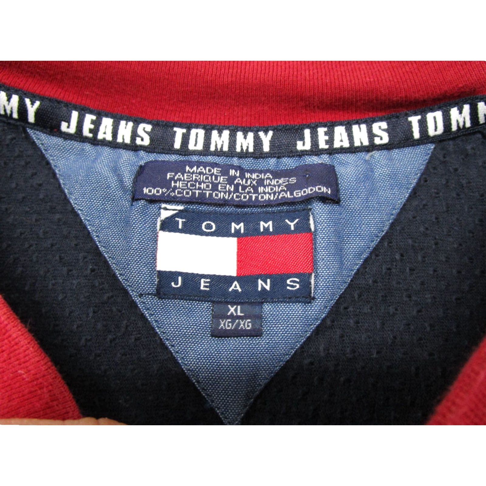Tommy Hilfiger VINTAGE Tommy Hilfiger Polo Shirt Mens XL 1/4 Zip Spell Out Logo Short Sleeve VTG Y2K Size US XL / EU 56 / 4 - 3 Thumbnail