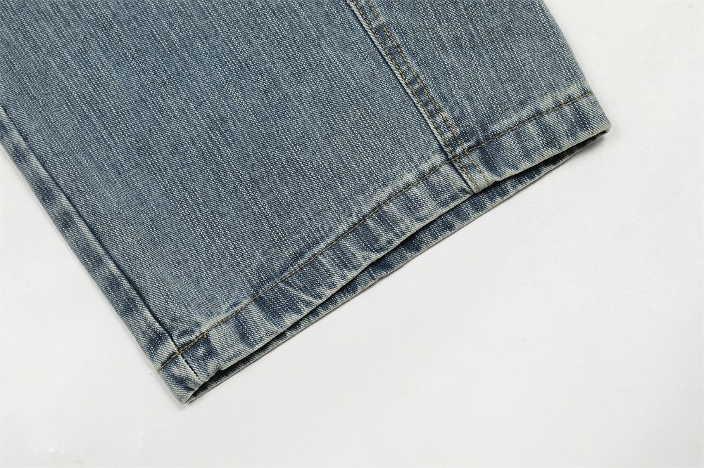 Jean Men's American retro patchwork loose washed scimitar jeans Size US 32 / EU 48 - 6 Thumbnail