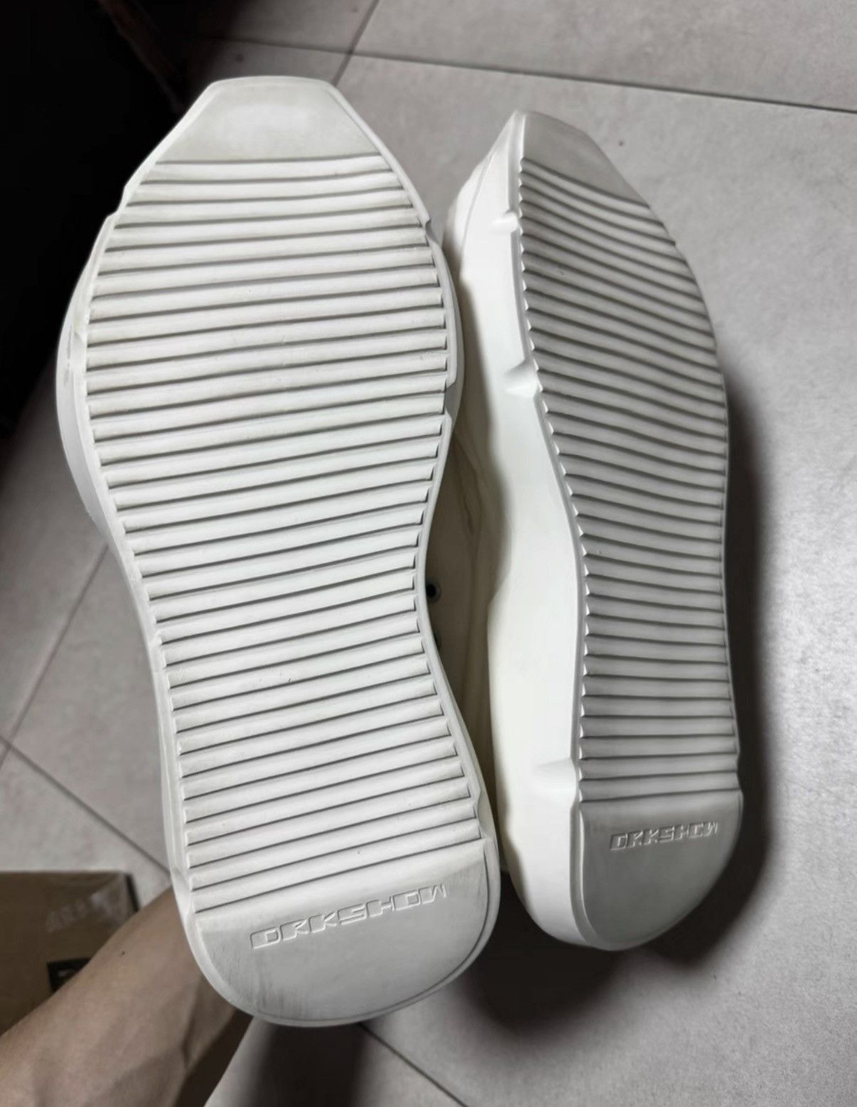 Rick Owens Rick Owens DRKSHDW Tank Sole Milk White Leather Sneakers K37 Size US 7 / EU 40 - 6 Thumbnail