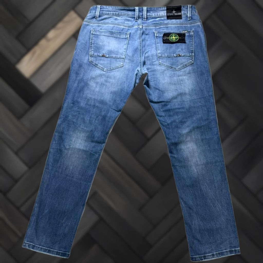 Stone Island Stone Island Jeans Blue Denim Slim Fit 39 40 Distressed 5-Pocket Regular Men Jeans Size US 39 - 1 Thumbnail