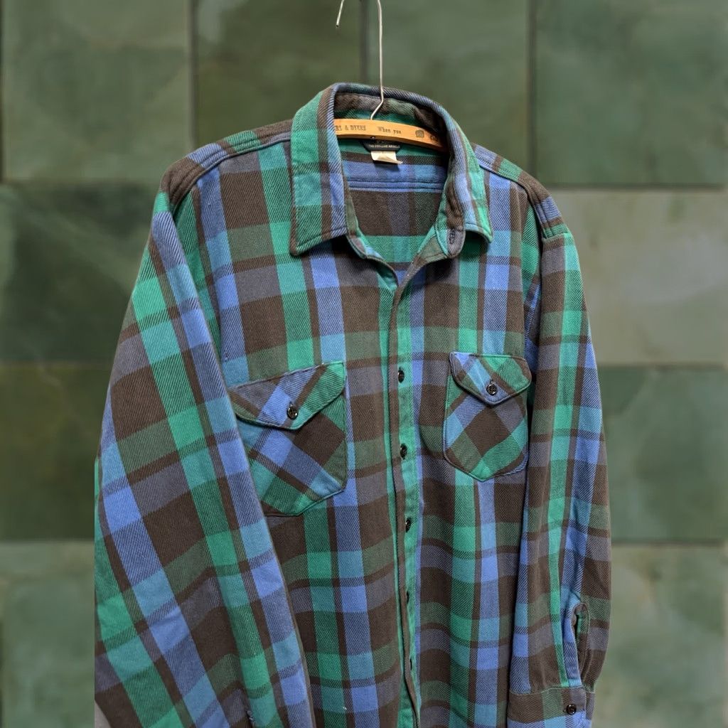 Vintage VINTAGE Osh Kosh Shirt Men’s Large Flannel Plaid Cotton Button Up 80’s Size US L / EU 52-54 / 3 - 1 Thumbnail