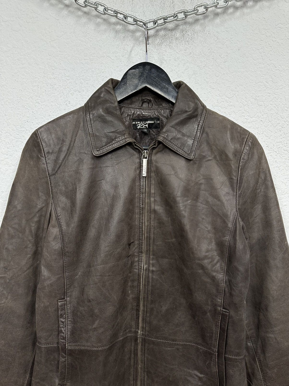 Junya Watanabe Vintage Leather Metal Zip Cropped Japan Jacket Moto Biker Size S / US 4 / IT 40 - 6 Thumbnail