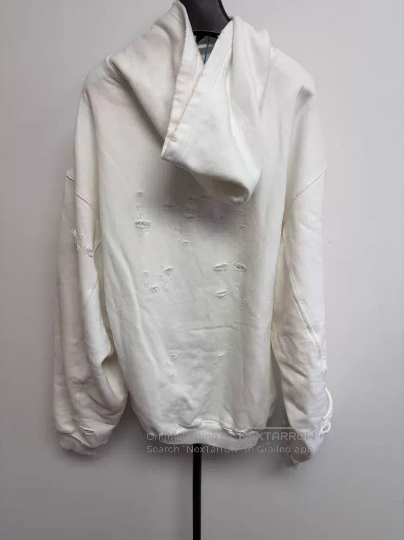 Balenciaga Balenciaga Printed Hole Effect Fleece Hoodie Size US S / EU 44-46 / 1 - 2 Thumbnail