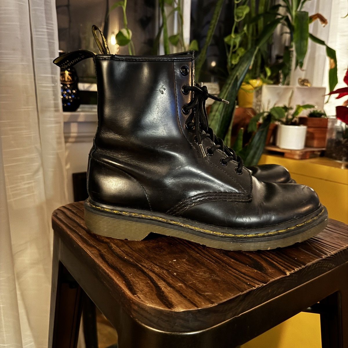Dr. Martens Dr Martens 1460W black Lewther Lace up Boots Size US 9 / IT 39 - 3 Thumbnail