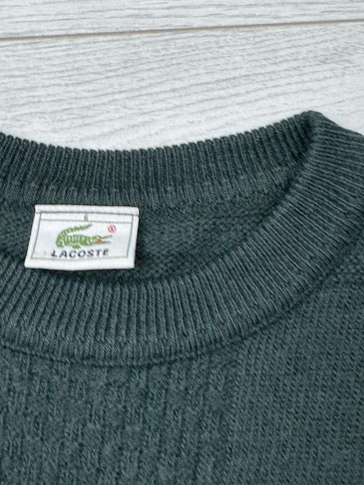 Lacoste × Vintage Lacoste Vintage Sweater Knit Casual Green 90s Hype Rare Size US L / EU 52-54 / 3 - 5 Thumbnail