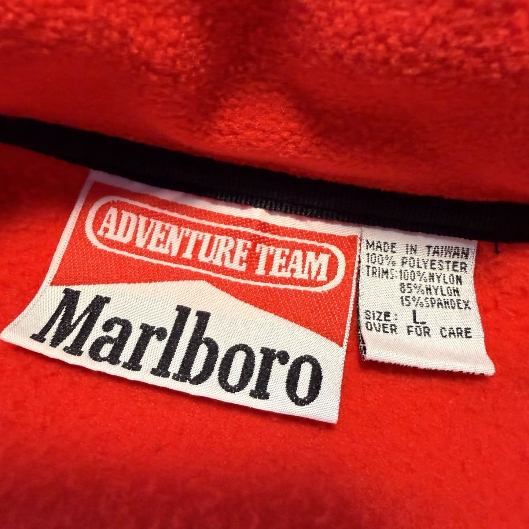 Marlboro VINTAGE Marlboro Team Adventure 1/4 Button Up Large Pullover Fleece Jacket Men Red 1990s Windbreaker Pockets Synchilla Size US L / EU 52-54 / 3 - 5 Thumbnail