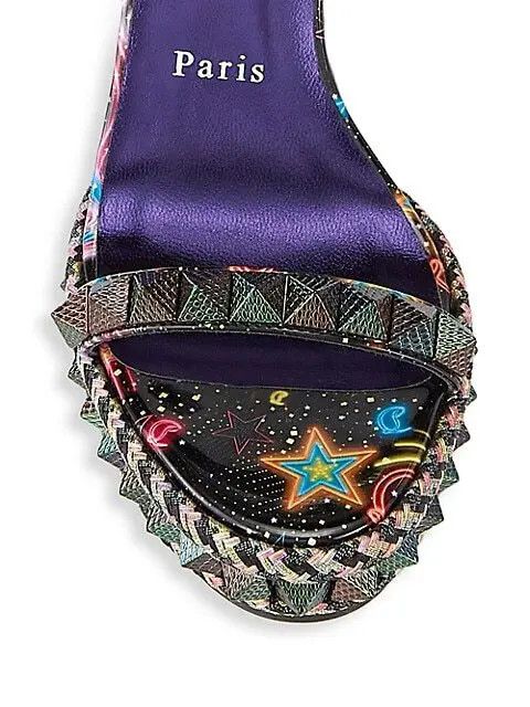 Christian Louboutin o1s1wg110924 Pyraclou Heeled in Multicolor Size US 10 / IT 40 - 3 Thumbnail