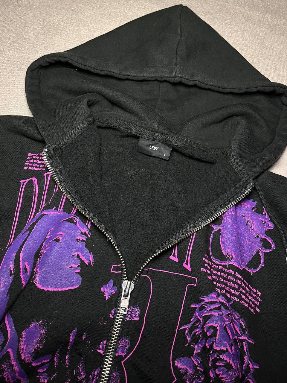 LFDY Rare LFDY Live Fast Die Young Print Hoodie Black Oversized Size US S / EU 44-46 / 1 - 8 Thumbnail