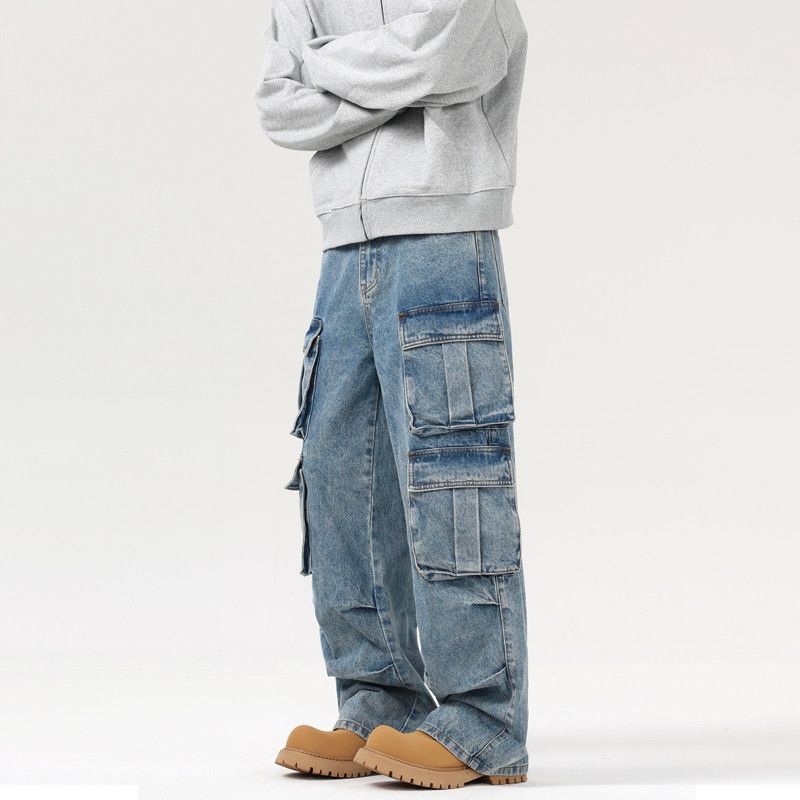 Japanese Brand × Vintage Vintage multi-pocket jeans men's wide leg casual pants Size US 32 / EU 48 - 2 Thumbnail