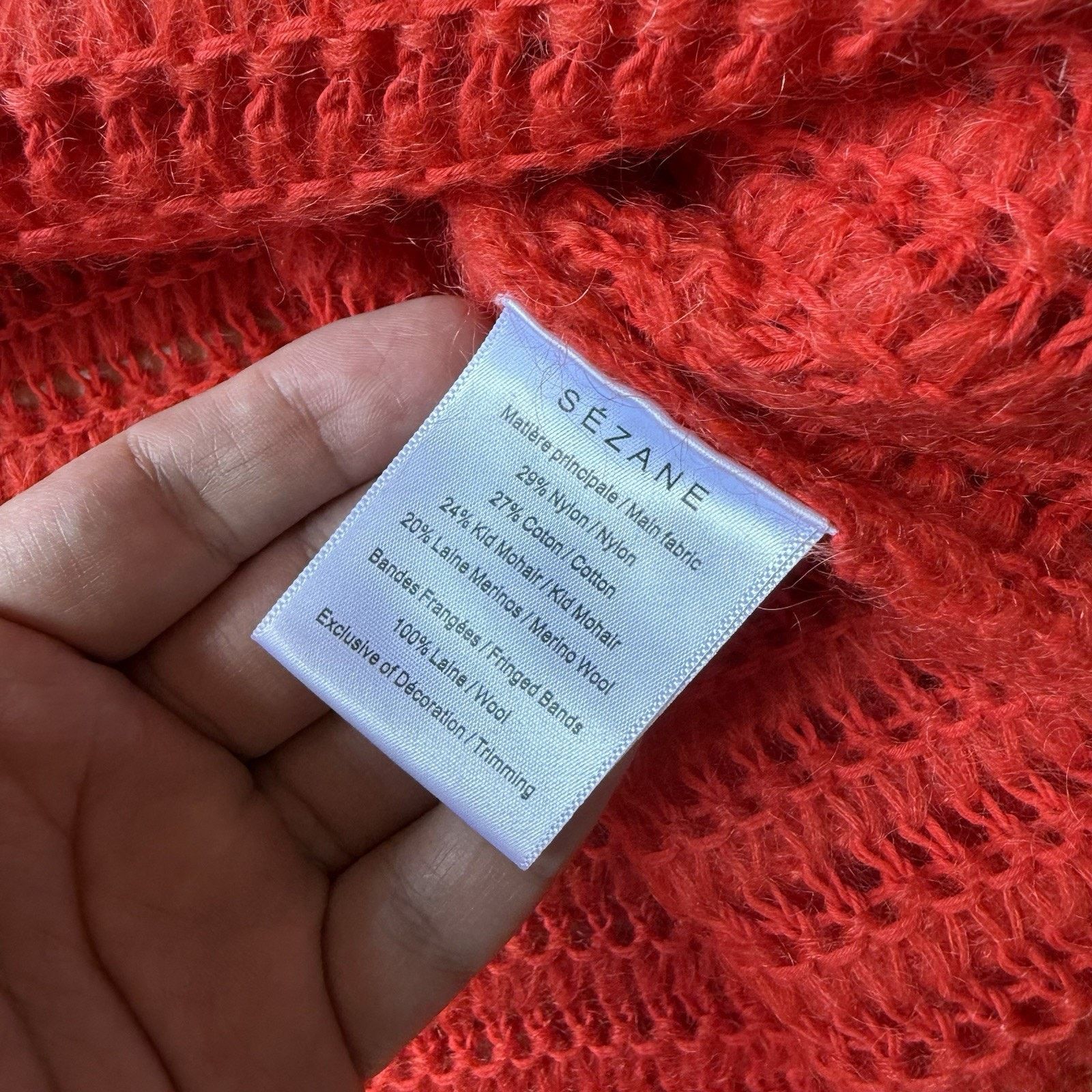 Sezane Sezane Gaston Sweater Women's Small Red Wool Cashmere Size S / US 4 / IT 40 - 6 Thumbnail