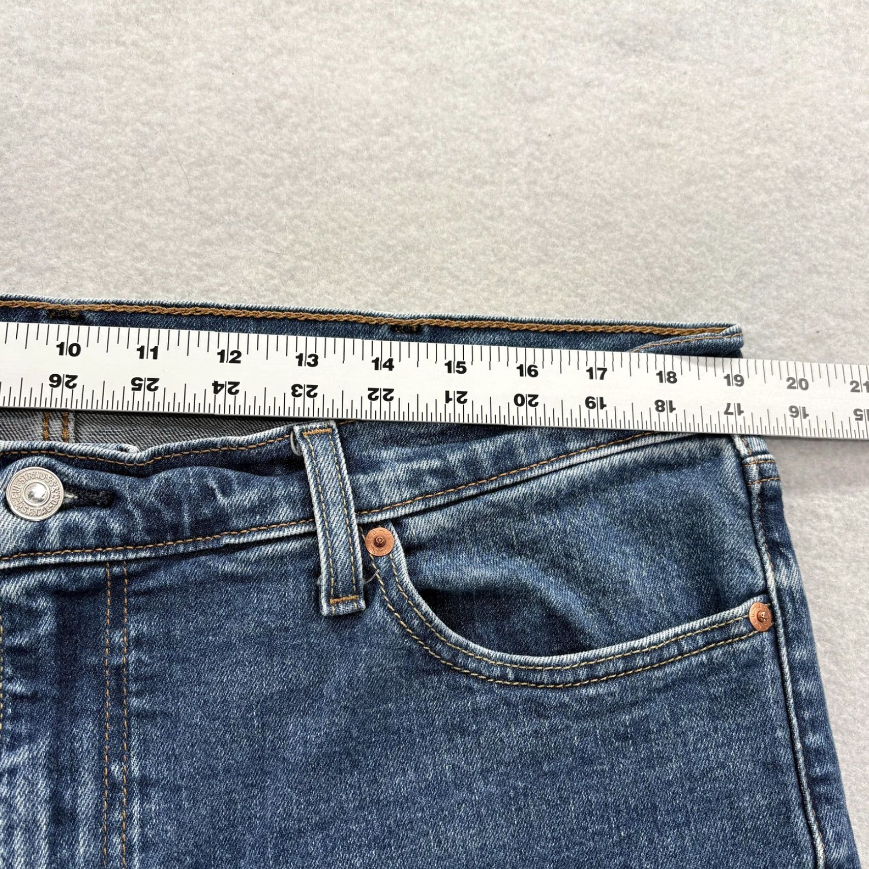 Levi's Levi's 511 Jeans Mens 38x30 Blue Medium Wash Slim Straight Denim Stretch Casual Size US 38 / EU 54 - 7 Thumbnail
