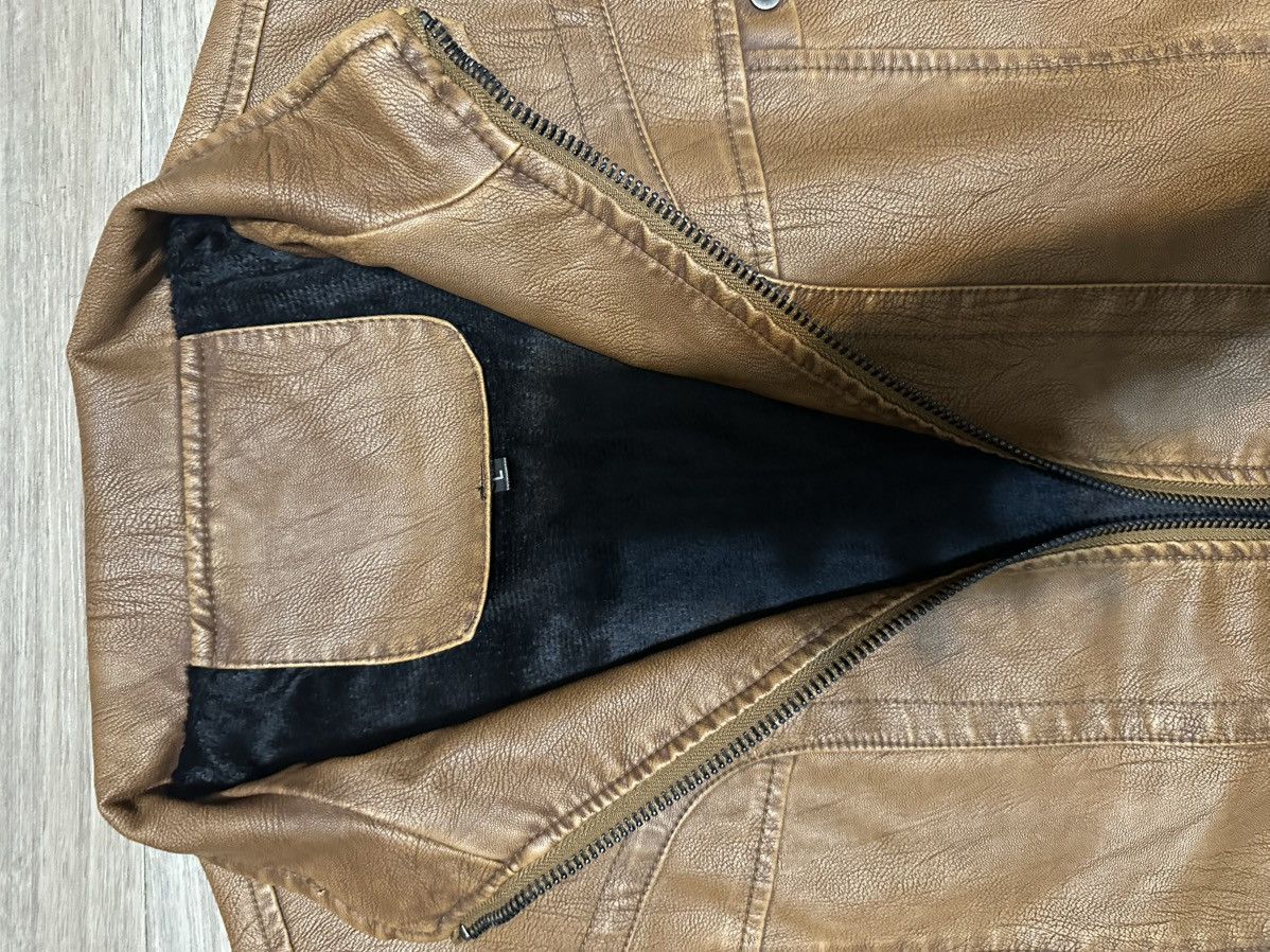 Diesel Genuine DieselLeather brown leather jacket Size US L / EU 52-54 / 3 - 3 Thumbnail