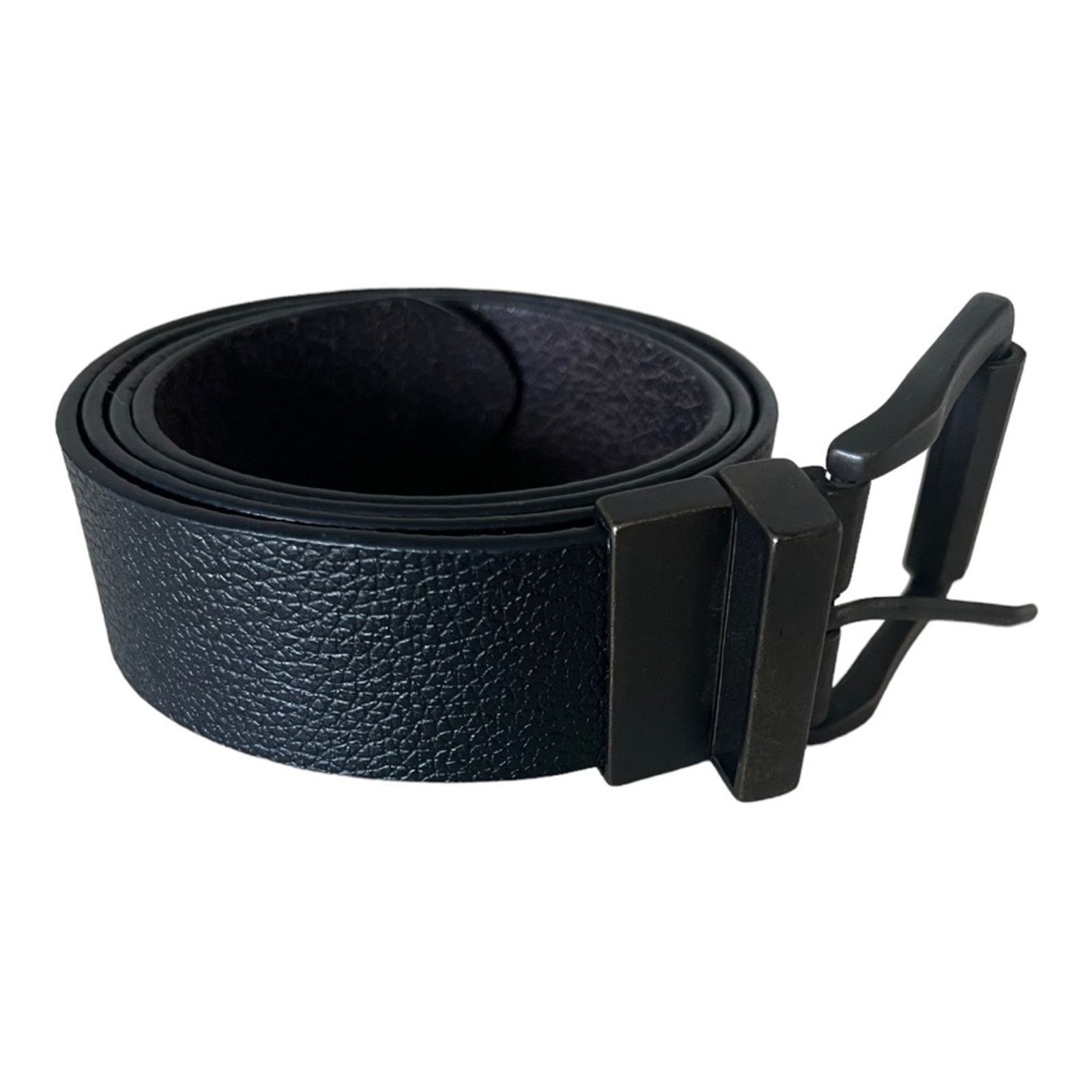 Vintage Black Men Leather Formal Belt Size 42 Size ONE SIZE - 5 Thumbnail