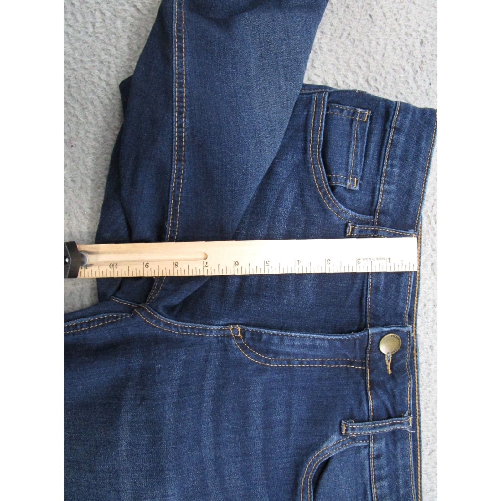 Denime Prosperity Dark Wash Skinny Ankle Stretch Denim Raw Hem Blue Jeans 30 Women Sized 30 Blue Prosperity Jeans Skinny Stretch Dark Wash Women 30 Size 30" / US 8 / IT 44 - 7 Thumbnail