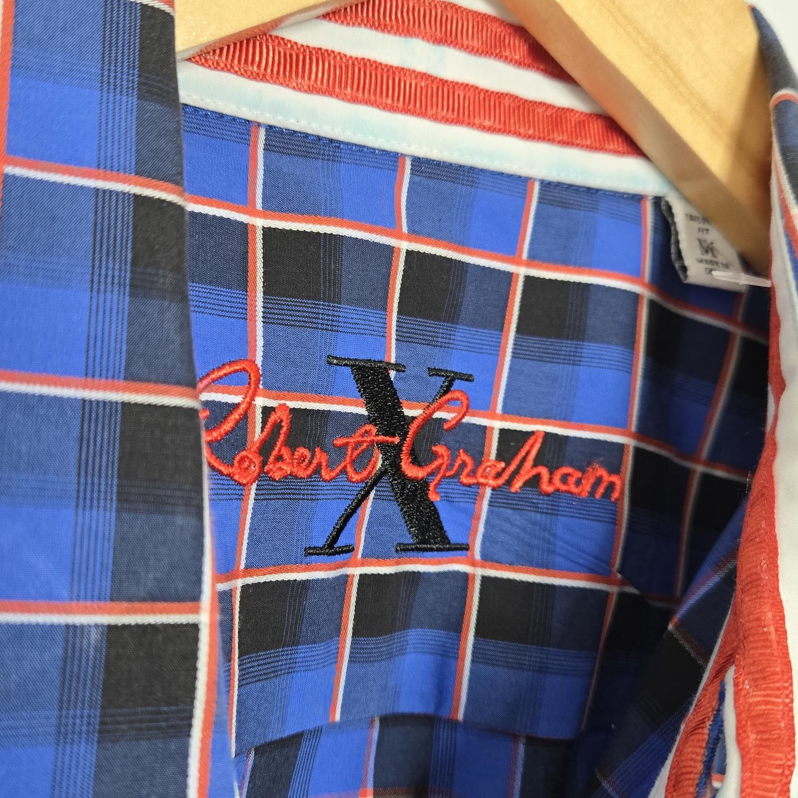 Robert Graham Robert Graham X Dress Shirt Tailored Fit Size 38R - 2 Thumbnail
