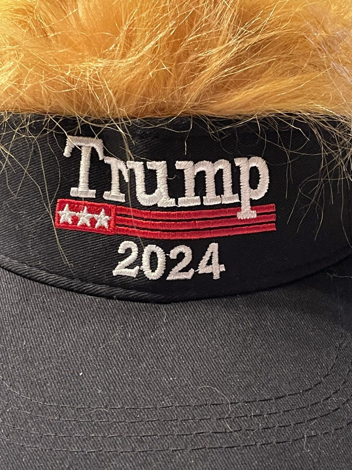 Other Trump 2024 Hair Visor Cap Donald Trump Blonde Wig Hat Size ONE SIZE - 4 Thumbnail