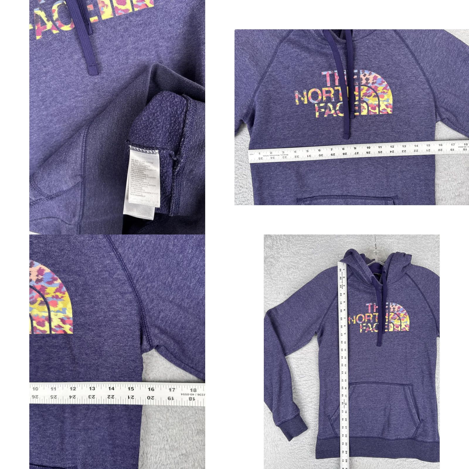 The North Face The North Face Hoodie Womens Small Purple Pullover Fleece Logo Sweatshirt Hike Size S / US 4 / IT 40 - 8 Thumbnail