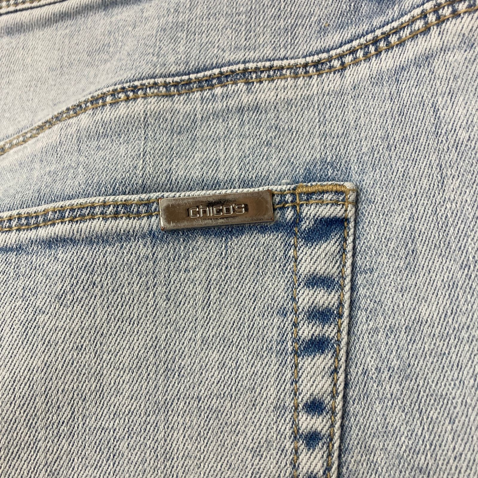 Chicos Chico’s So Slimming Crop Slim Straight Mid Rise Pants Jeans Size 27" / US 4 / IT 40 - 8 Thumbnail