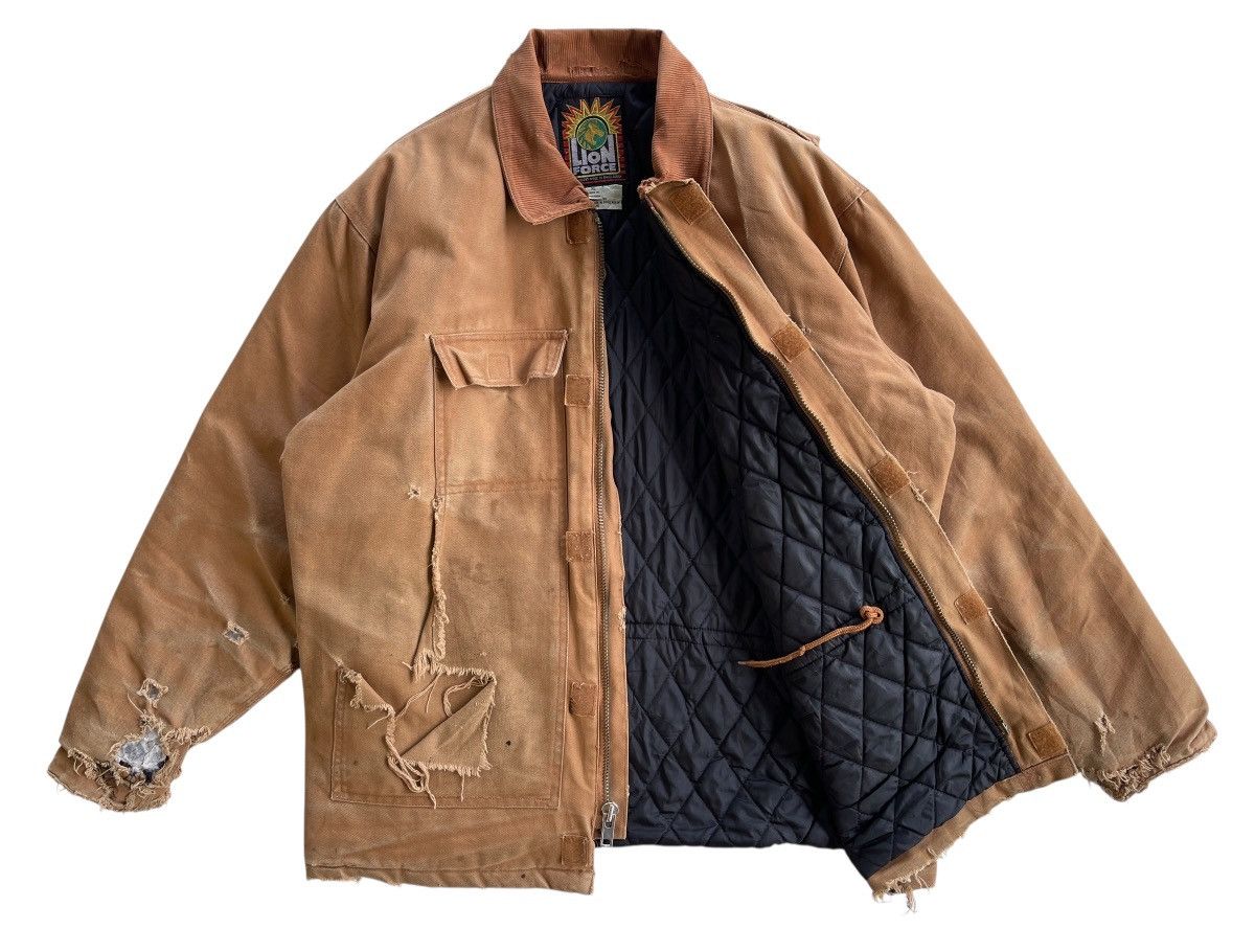 Vintage DISTRESSED❗️1990s Thrashed Workwear Jacket Size US XL / EU 56 / 4 - 5 Thumbnail