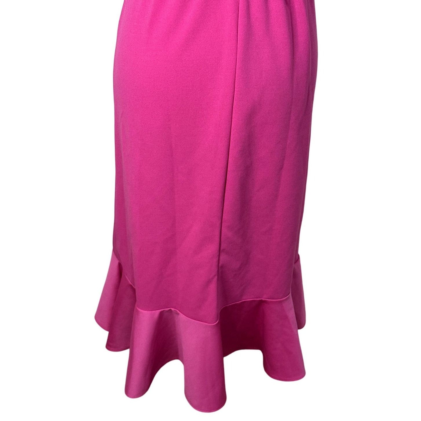 Other Marina Ruffle Mini Dress V-Neckline Short Sleeve Pink S Size S / US 4 / IT 40 - 6 Thumbnail