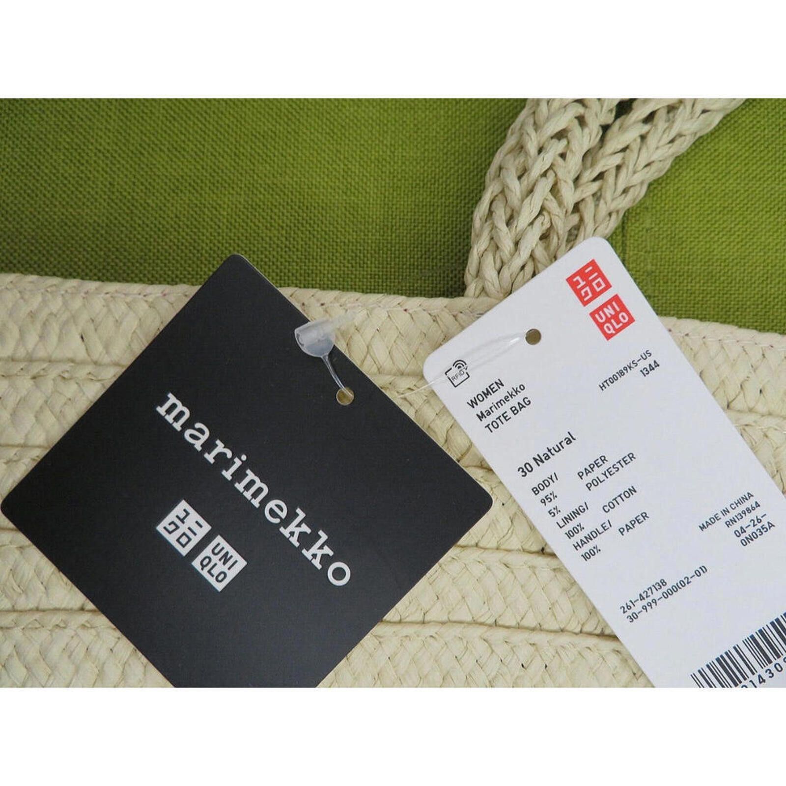 Other Marimekko Uniqlo Tote Bag Natural Pink Dots NWT Size ONE SIZE - 7 Thumbnail