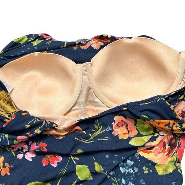 Swims GARNET HILL Ruched Front Navy Daydream Floral Flower Navy On Size L / US 10 / IT 46 - 8 Thumbnail