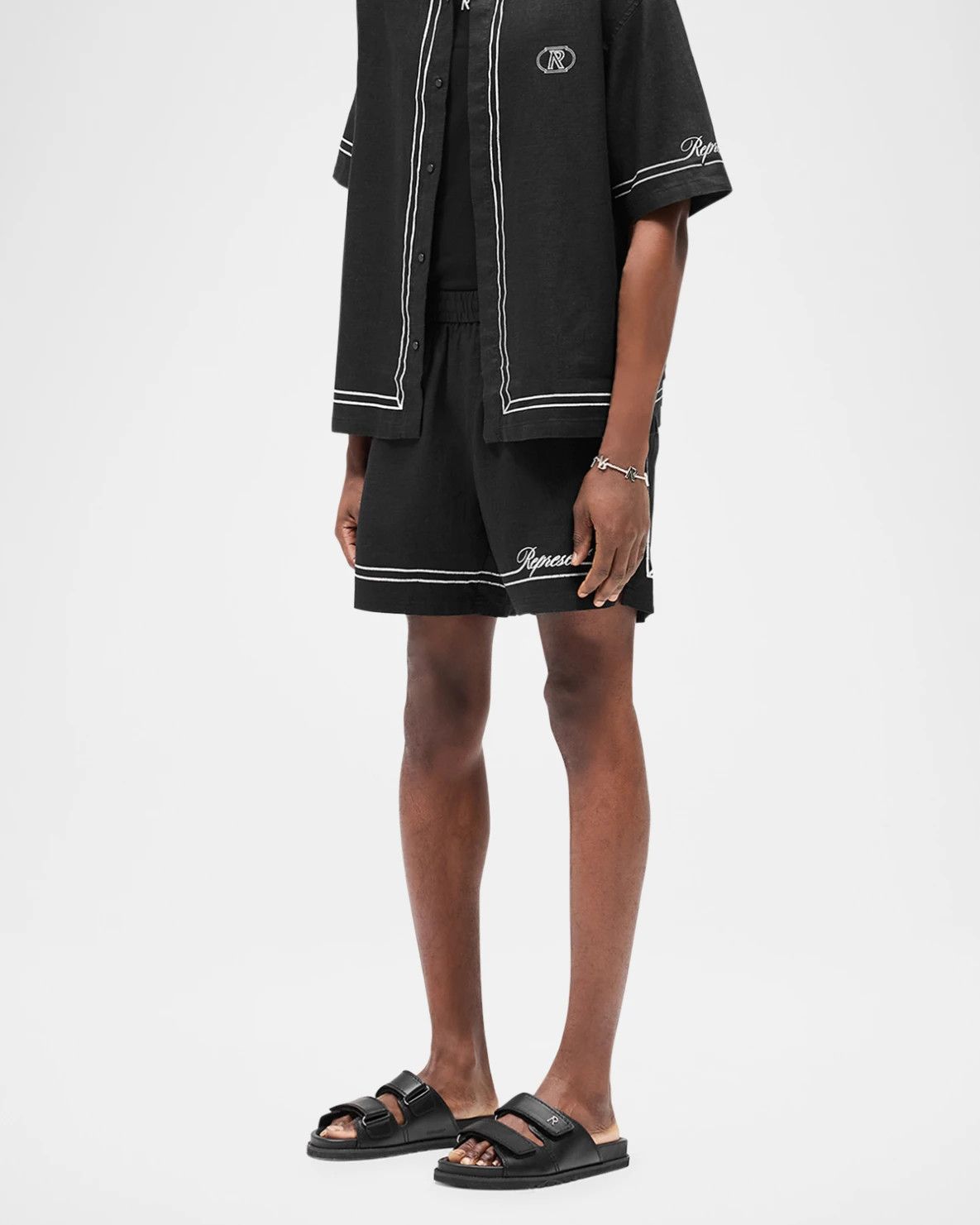 Represent Clo. o1mle1125 Border Short in Black Size US 28 / EU 44 - 6 Thumbnail