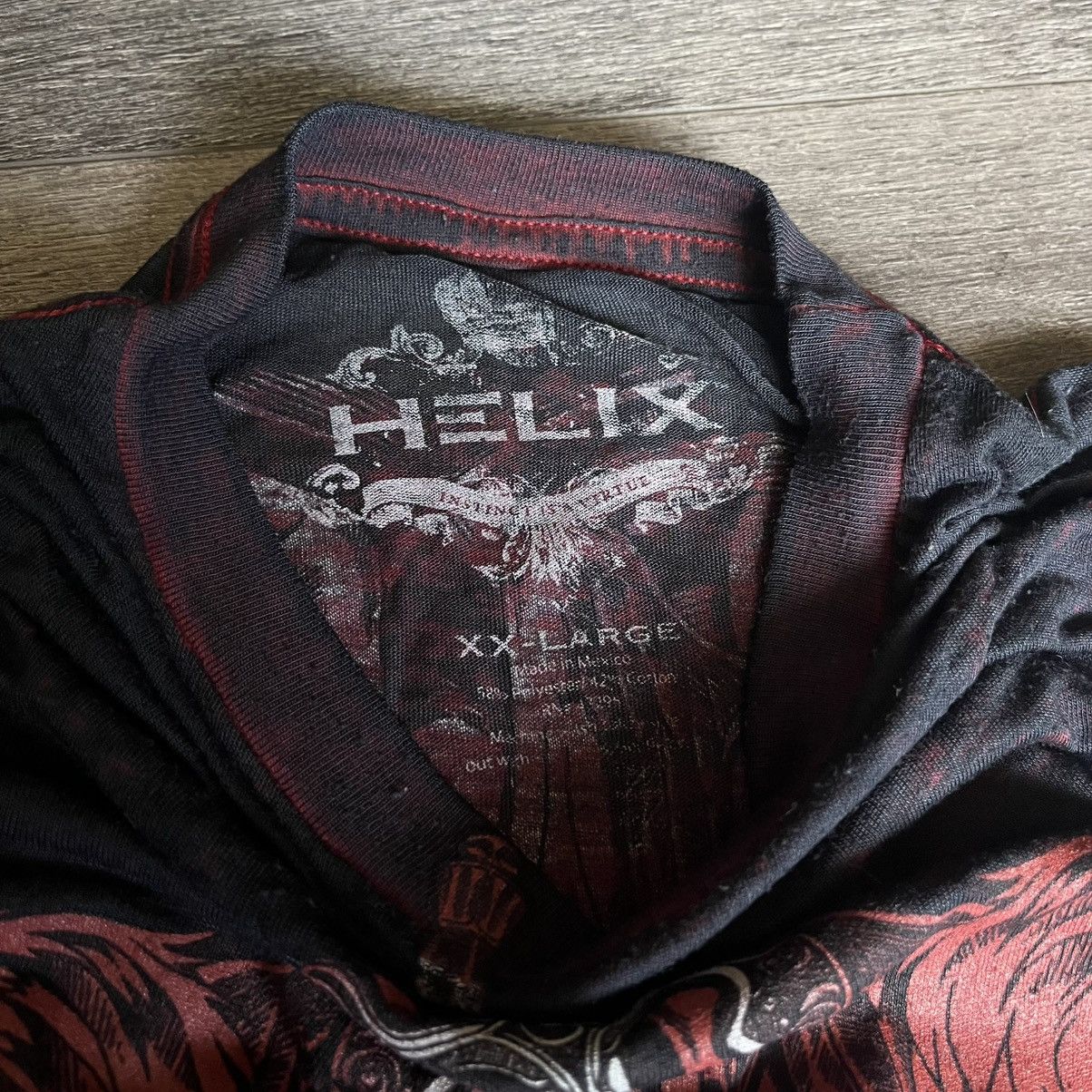 Helix Vintage 2000s Affliction Style Helix Cross Graphic Tee Shirt Size US XXL / EU 58 / 5 - 5 Thumbnail