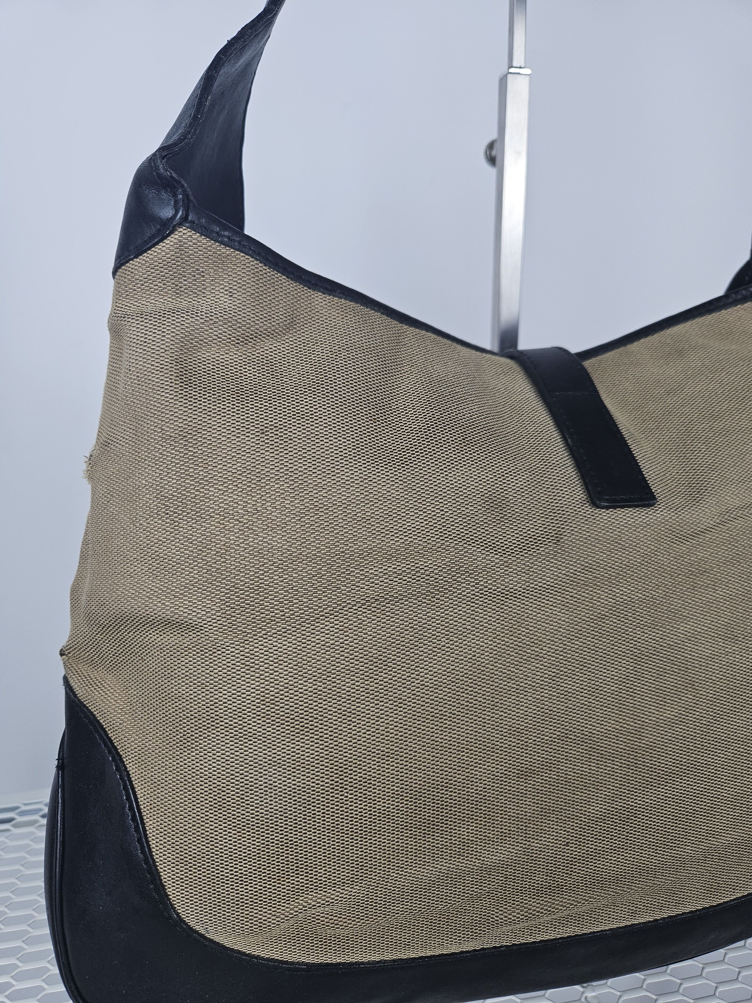Gucci Vintage y2k Gucci Jackie canvas and leather hobo handbag Size ONE SIZE - 18 Thumbnail