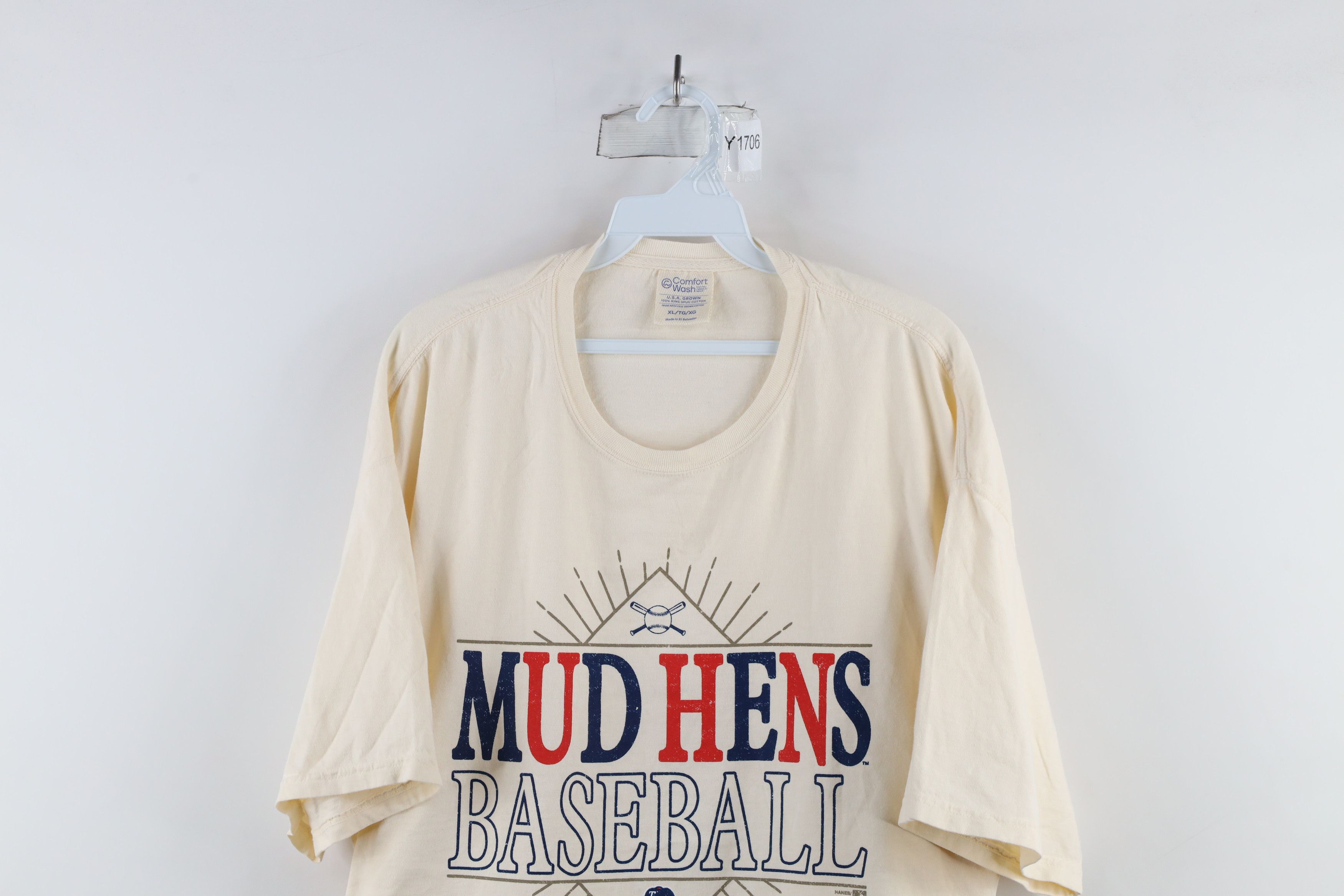 Vintage Deadstock Vintage Baseball Toledo Mud Hens T-Shirt Cream Size US XL / EU 56 / 4 - 2 Thumbnail