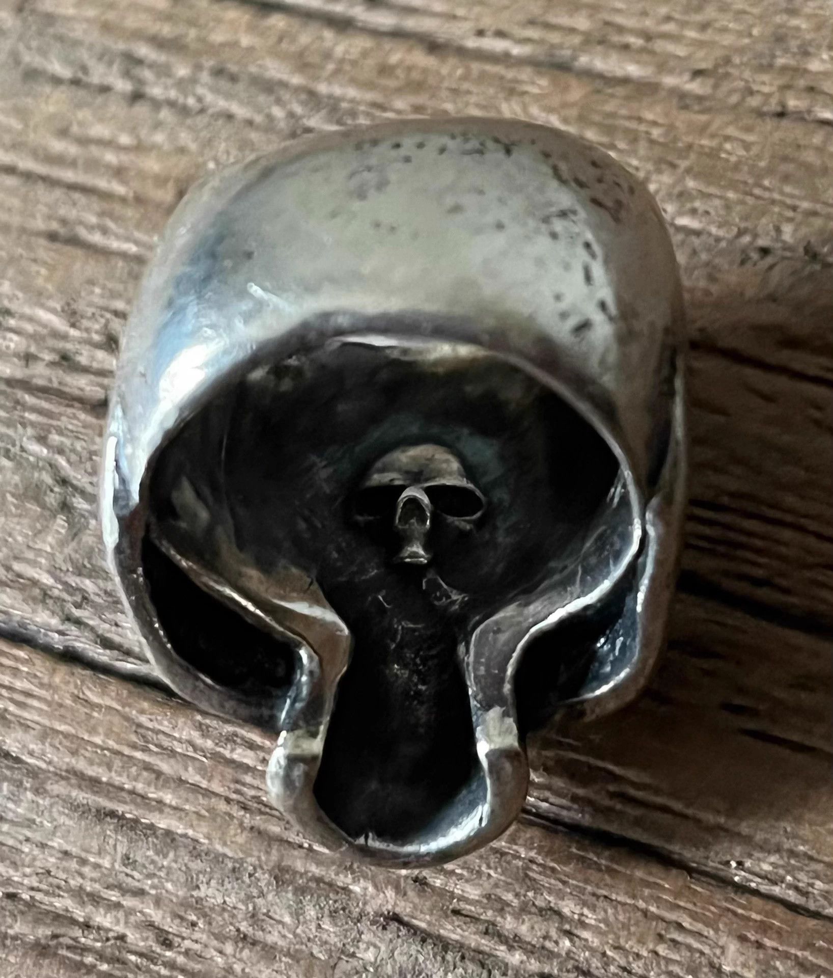Number (N)ine Number Nine Skull Ring Gem Eyes Silver 17 Size ONE SIZE - 6 Thumbnail