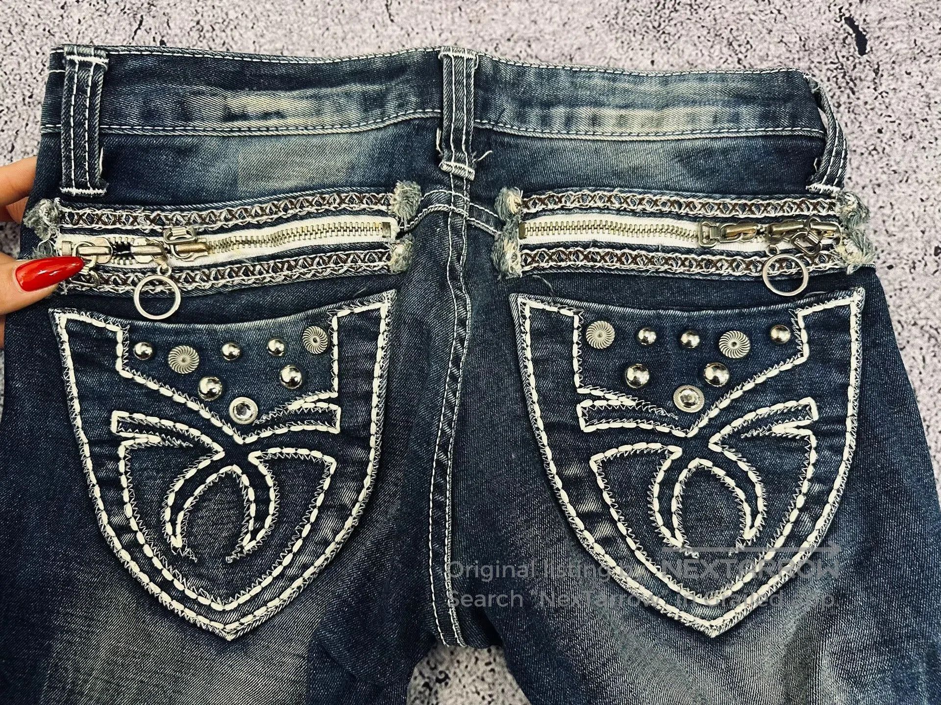 Japanese Brand Rock Revival Vintage Wash Straight Leg Jeans. Size 24" / US 00 / IT 34 - 7 Thumbnail