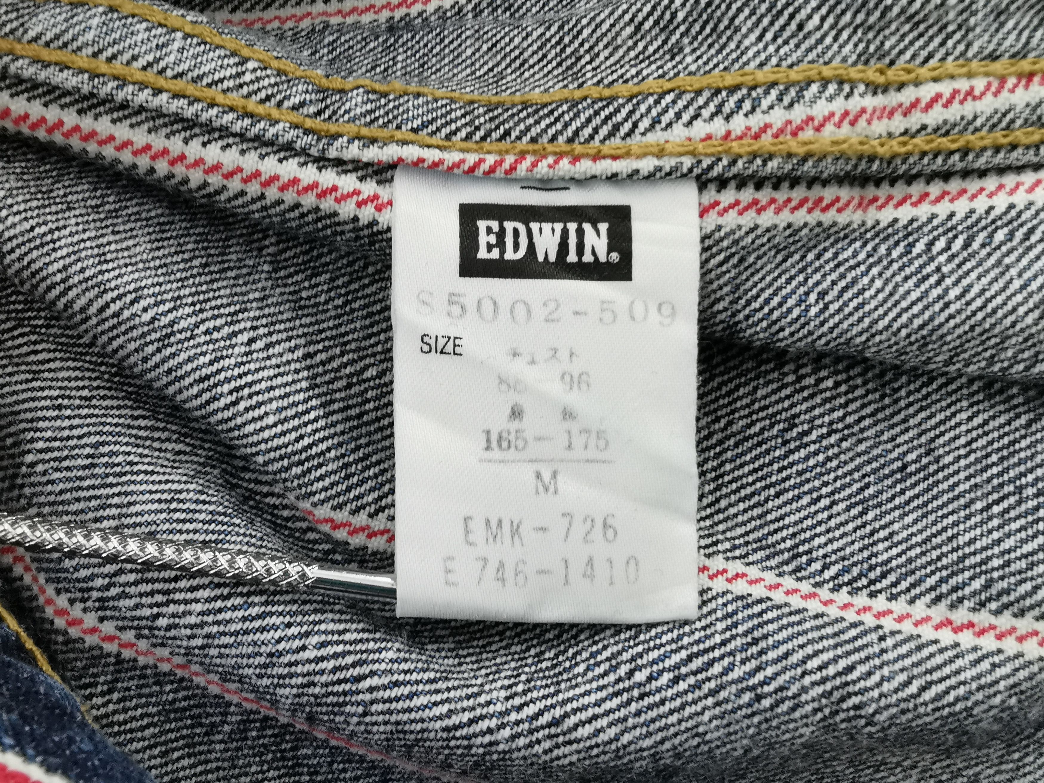 Edwin Vintage 90s Edwin Grand Blue Selvedge Denim Jacket Size M Size US M / EU 48-50 / 2 - 7 Thumbnail