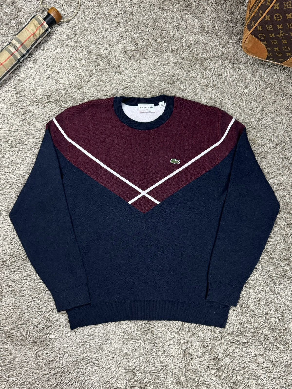 Lacoste Sweater crewneck Lacoste original old money item Size US XL / EU 56 / 4 - 1 Thumbnail