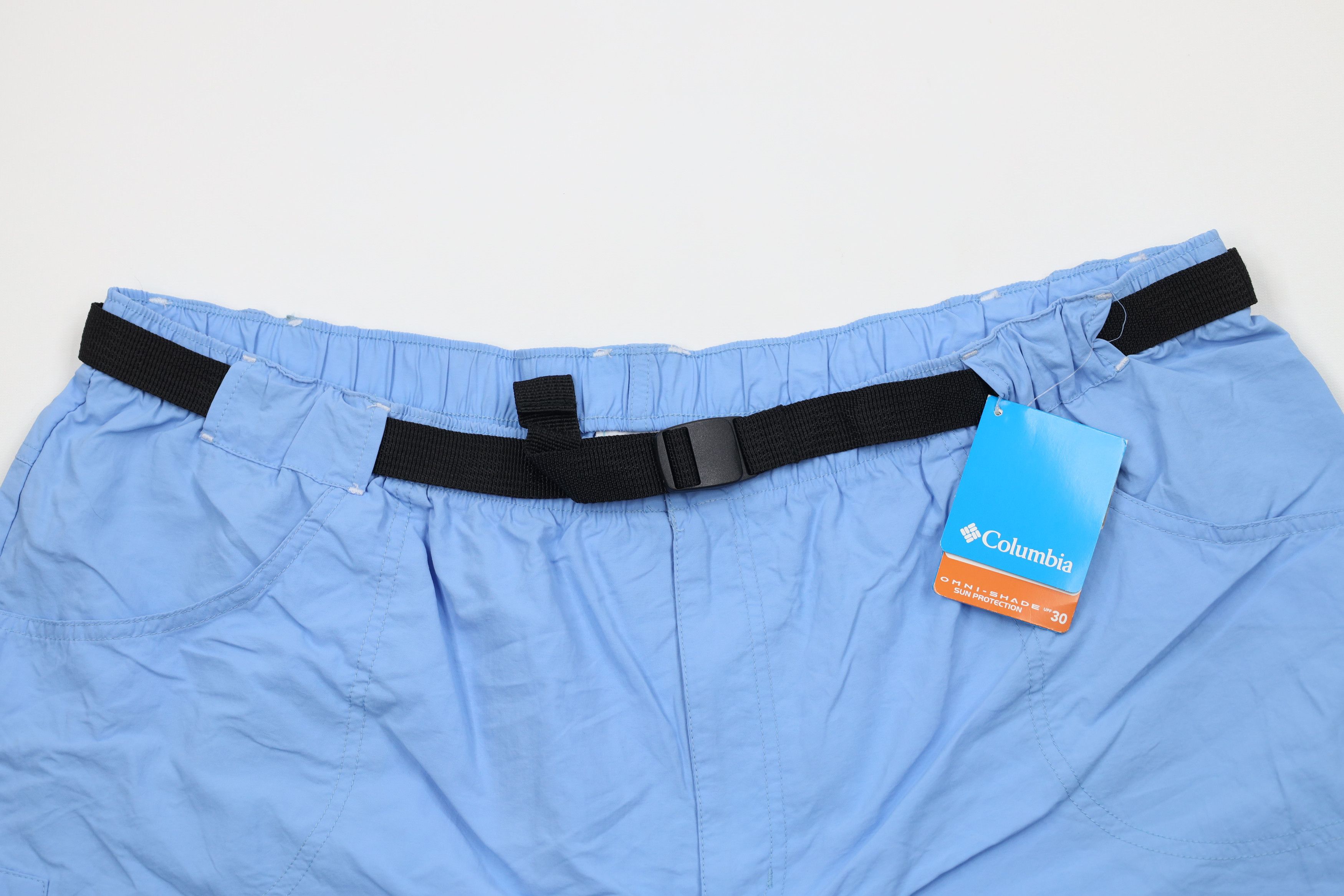Columbia × Vintage Deadstock Vintage Y2K Columbia Cargo Shorts Light Blue Size 39" - 2 Thumbnail