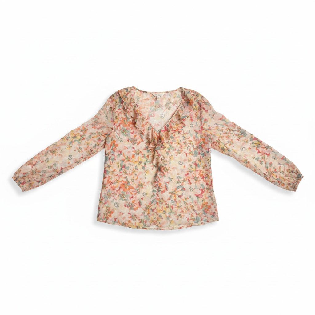 Other Womens Lauren Conrad Long Sleeve Floral Blouse w/ Slip - 2X Size XXL / US 16-18 / IT 52-54 - 3 Thumbnail