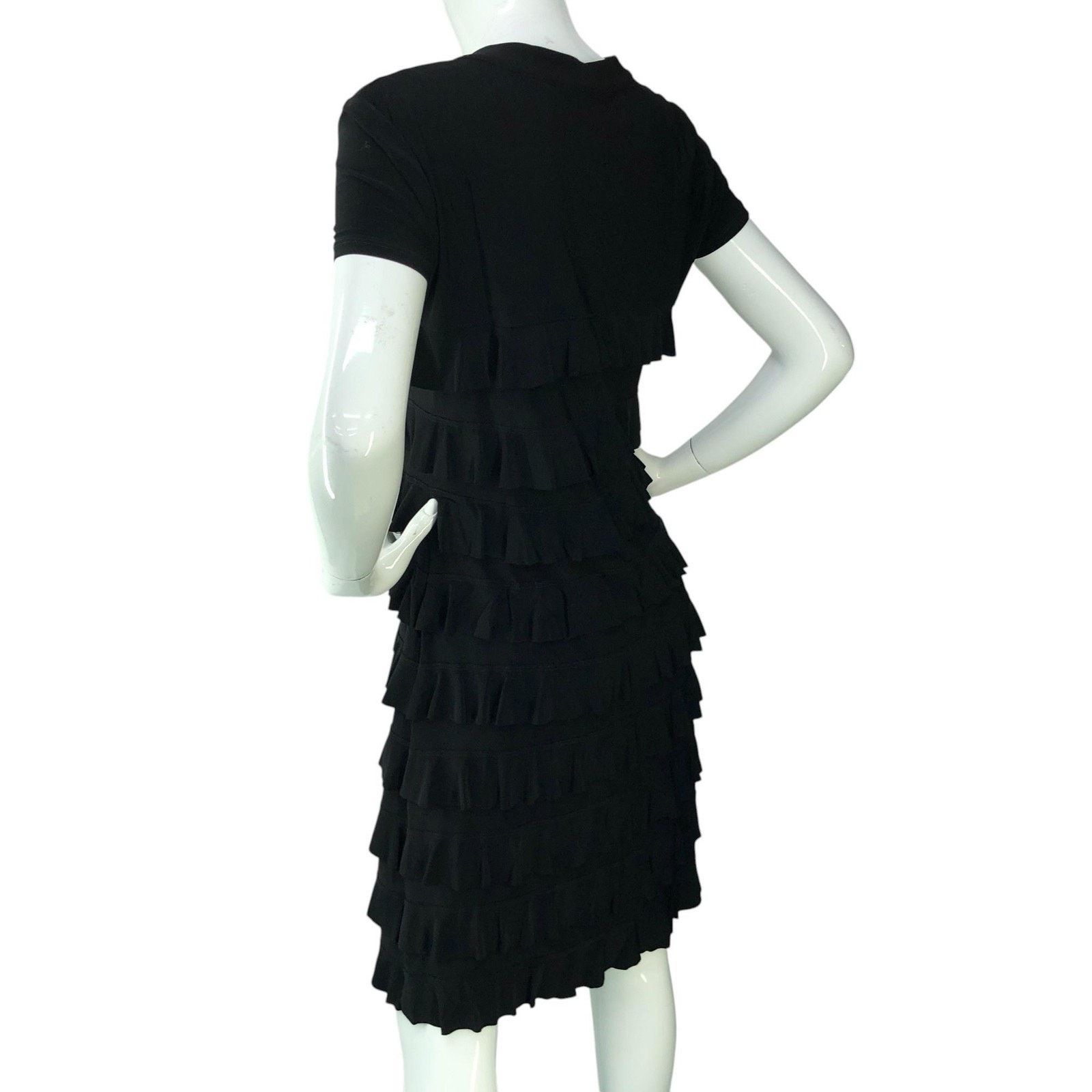 Joseph Ribkoff Joseph Ribkoff Dress 8 Short Sleeve Ruffle Tiered Knee Lngth Size M / US 6-8 / IT 42-44 - 6 Thumbnail