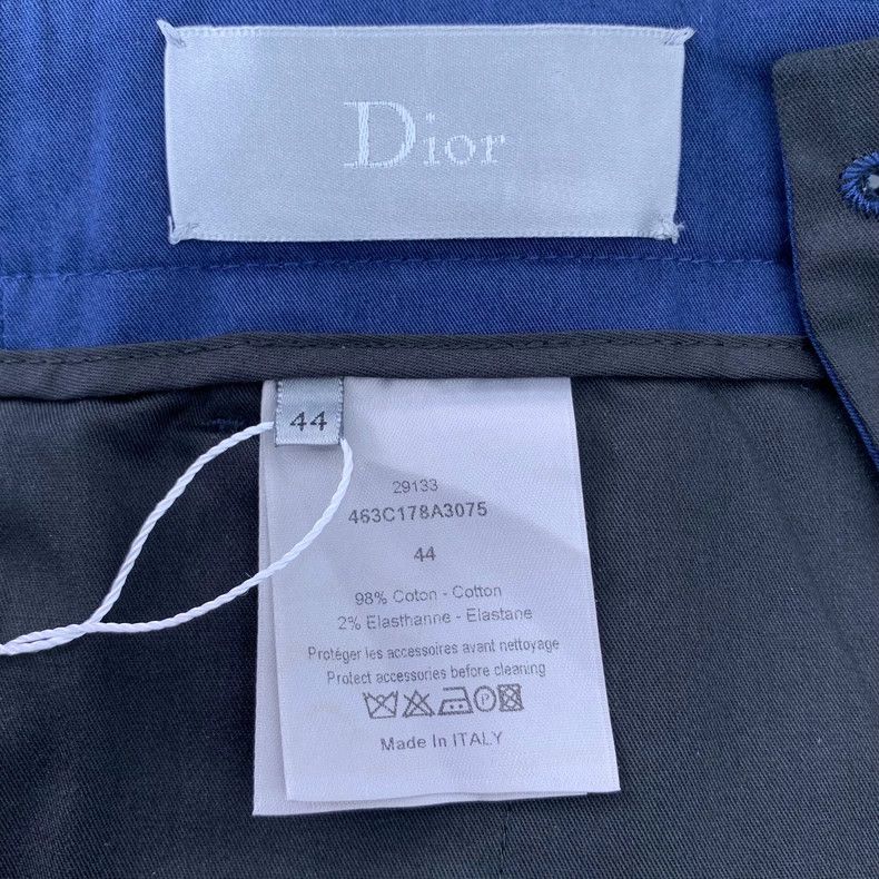 Dior Dior Dark blue cotton straight casual trousers 2501-Nextarr Size US 28 / EU 44 - 6 Thumbnail