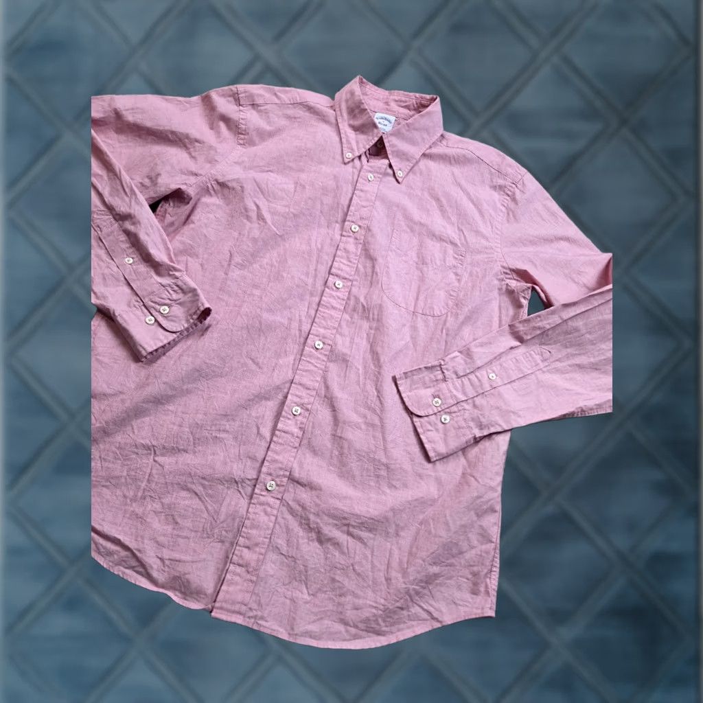 Brooks Brothers Brooks Brothers Shirt Mens Medium Red Cotton Button Down Long Sleeve Casual Size US M / EU 48-50 / 2 - 1 Thumbnail