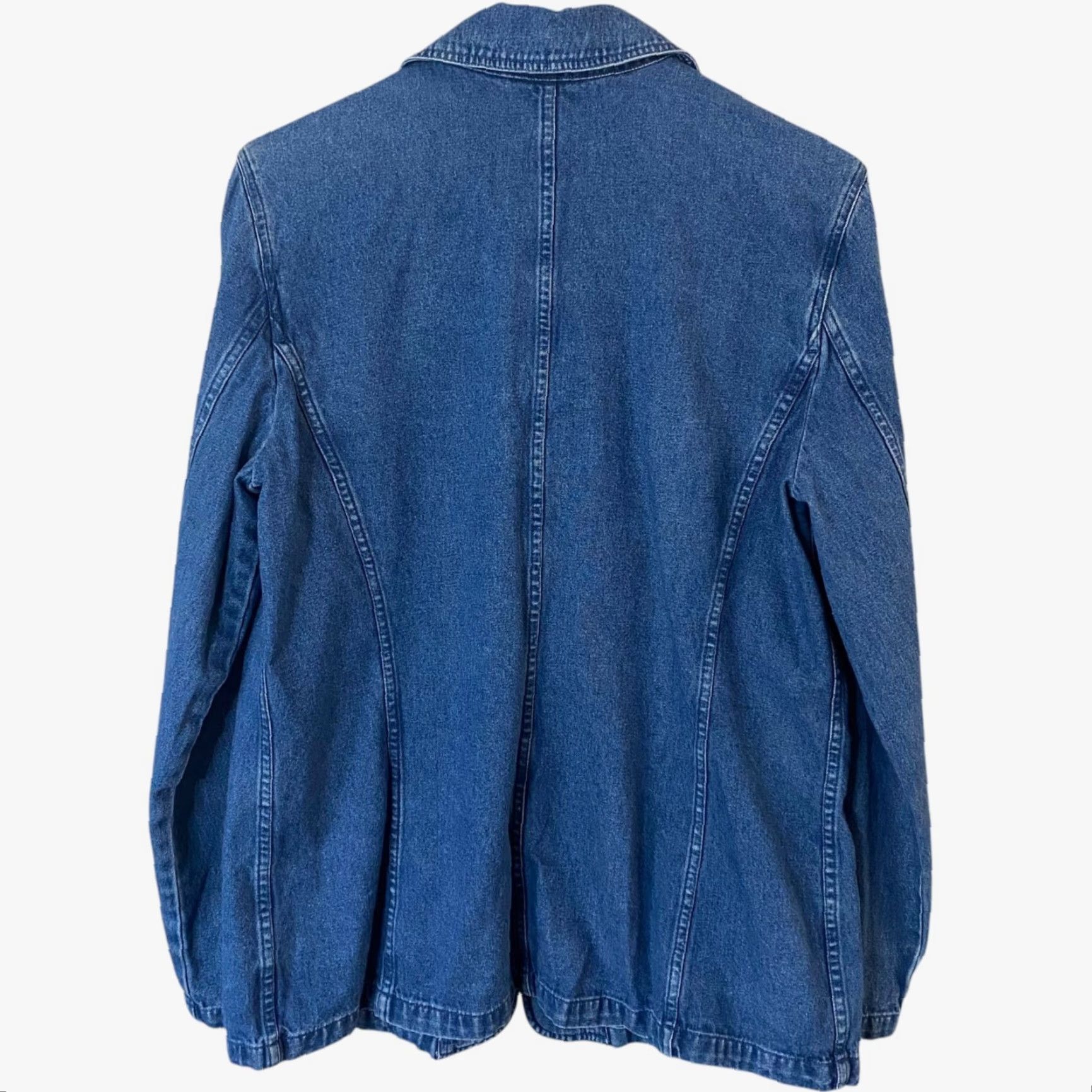 Style & Co VINTAGE Style & Co. Denim Blazer Jacket Blue Women's Size 12 Classic 90s Retro Size XL / US 12-14 / IT 48-50 - 4 Thumbnail