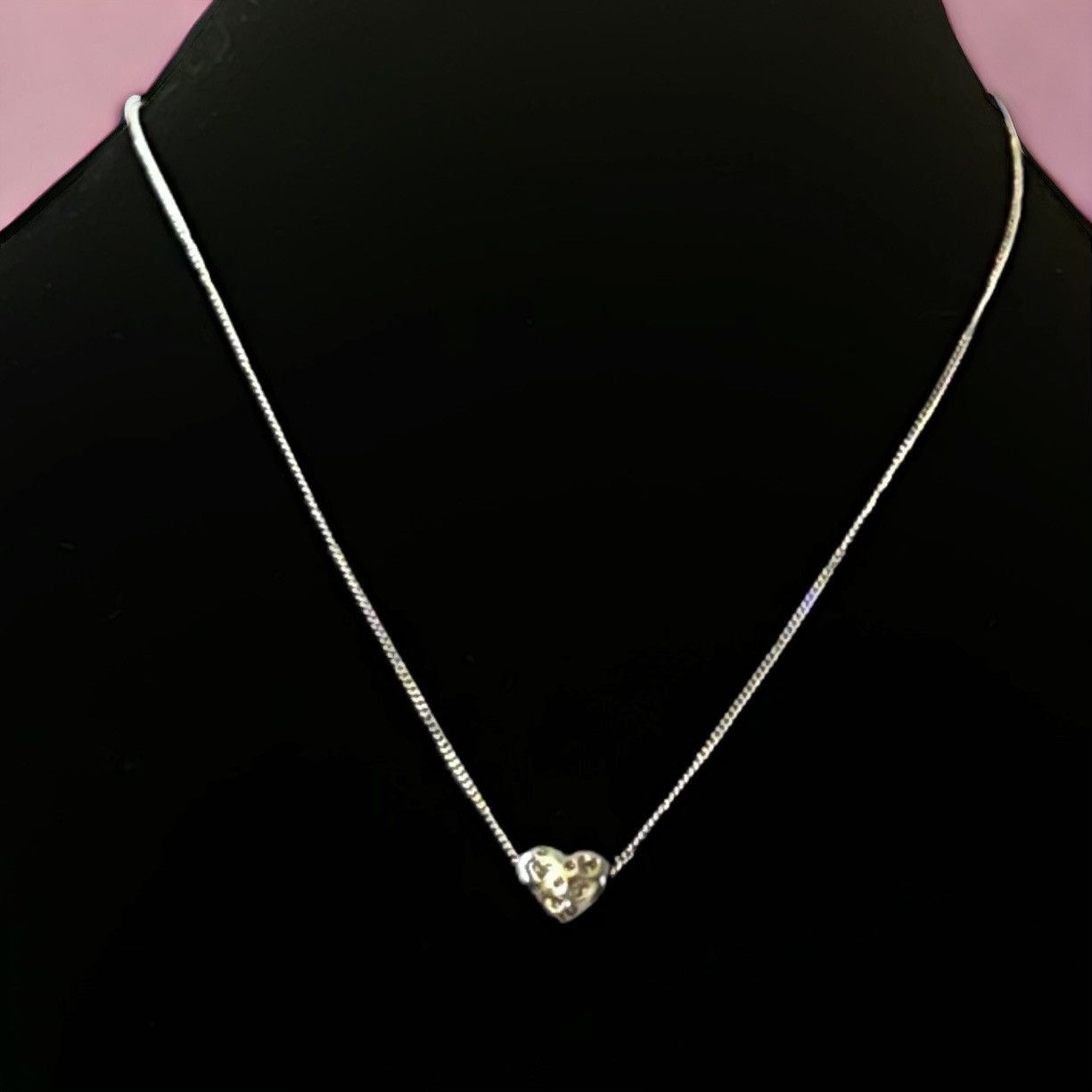 Vintage Vintage floating heart necklace Size ONE SIZE - 1 Thumbnail