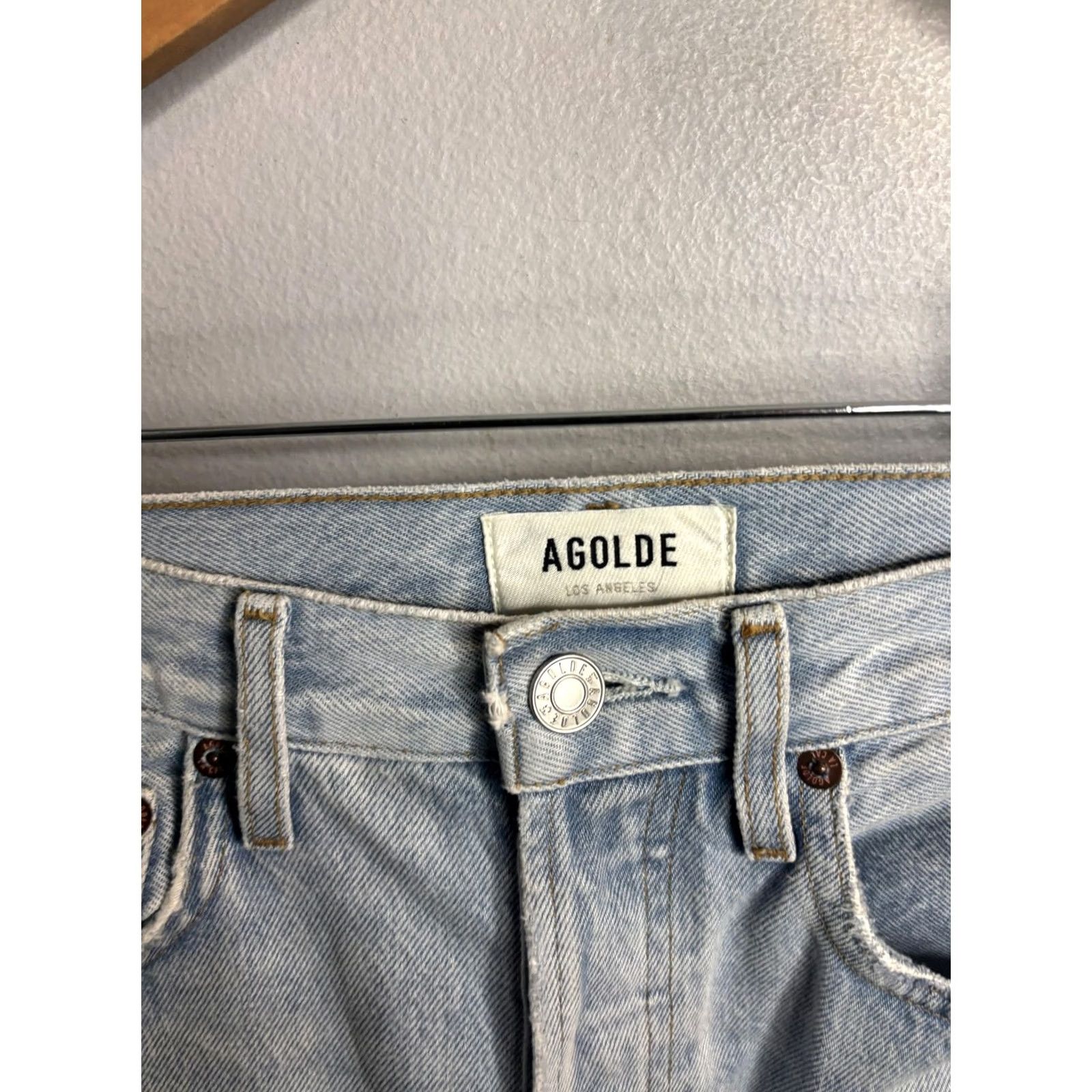 Agolde VINTAGE AGOLDE 90s Pinch Jeans Womens 29 Blue Light Wash Mom Fit Button Fly Denim 29 in Relaxed Boys/Girls? Size 29" - 2 Thumbnail