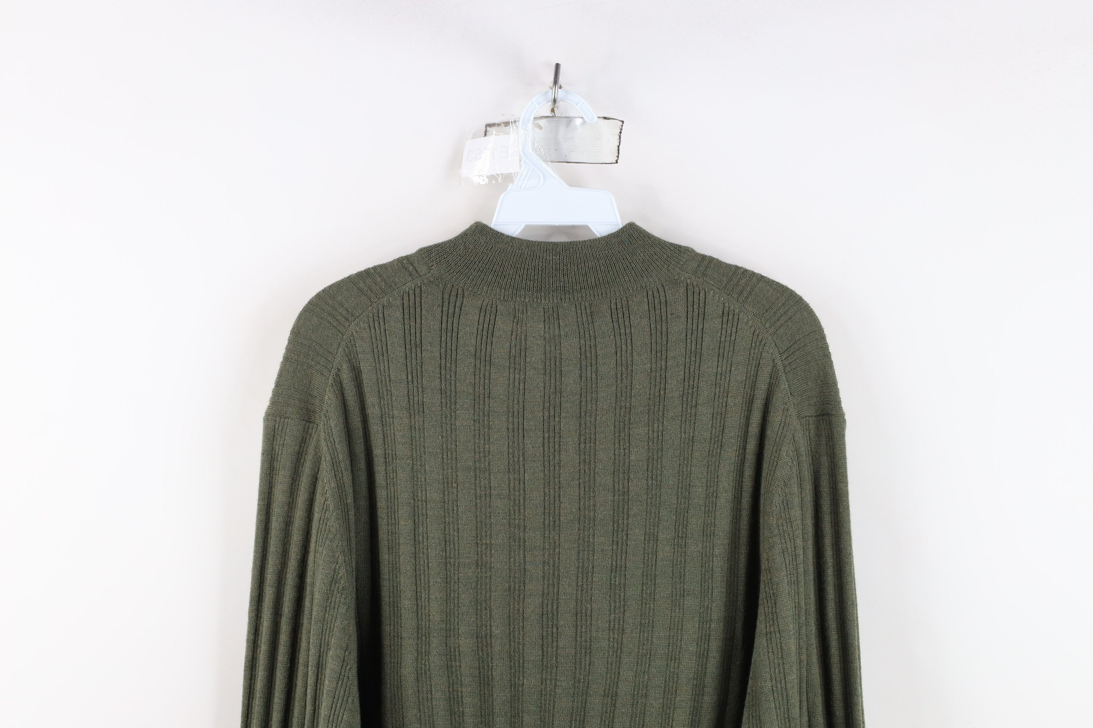 Vintage Vintage 90s Streetwear Ribbed Knit Mock Neck Sweater Size US L / EU 52-54 / 3 - 9 Thumbnail