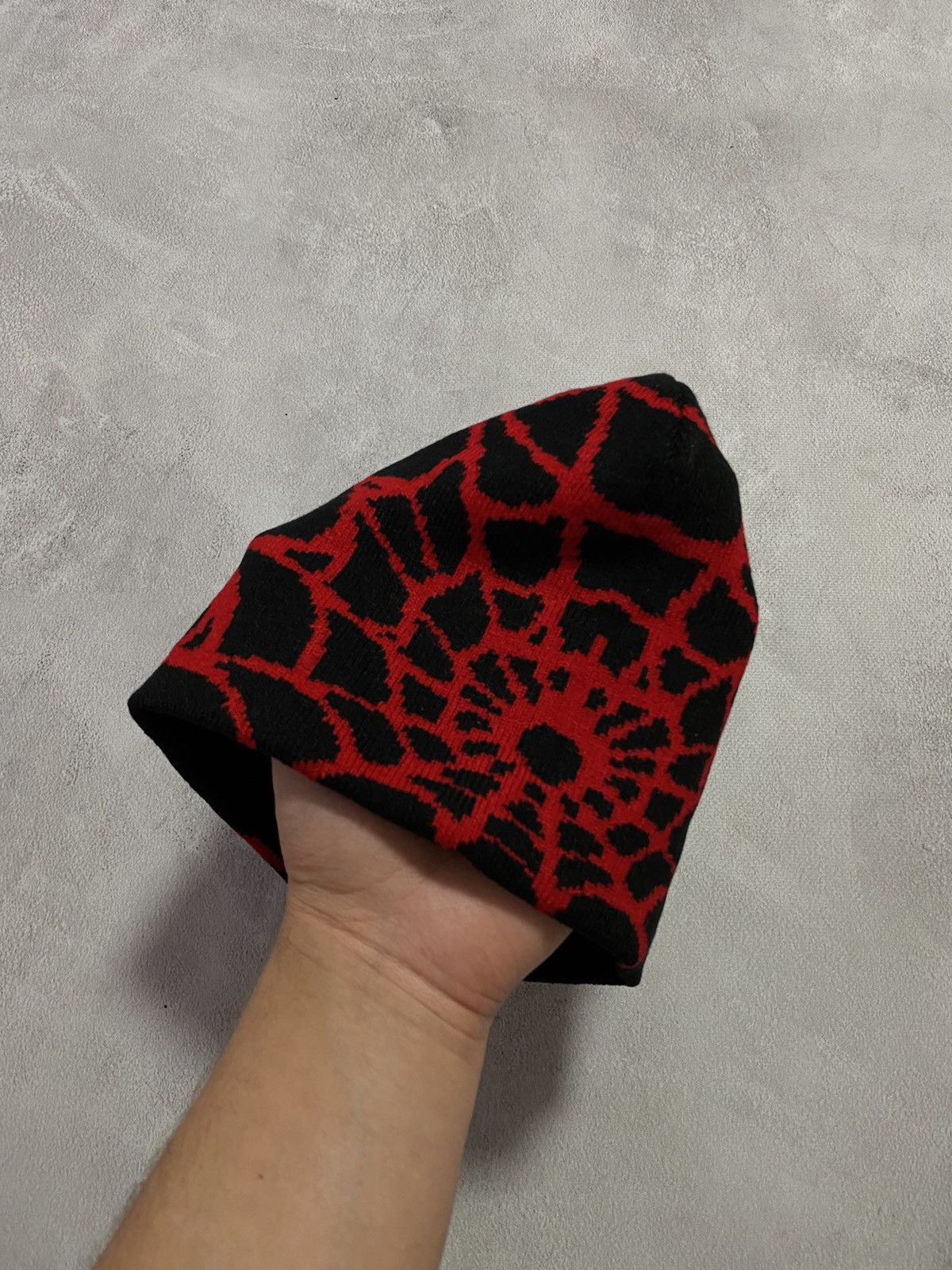 Japanese Brand Vintage 90s Y2K Beanie Hat Spider 🕷️ Man Punk Japanese style Size ONE SIZE - 4 Thumbnail